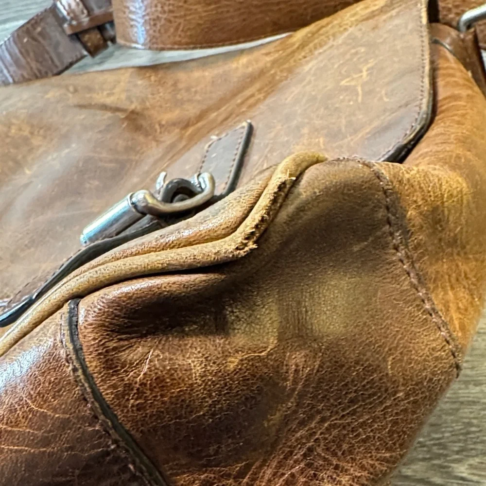 Vintage Frye Brown Leather Men's Messenger Bag